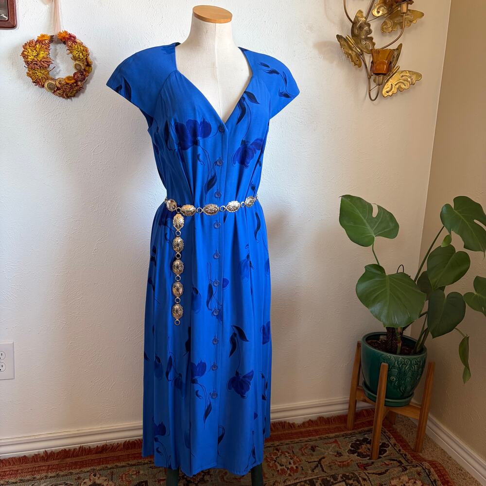 Vintage Floral Button Dress
